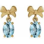 Solitaire Bow Earrings