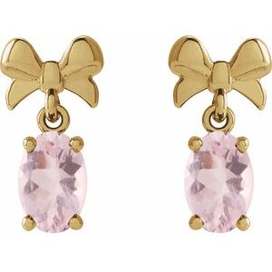 Solitaire Bow Earrings