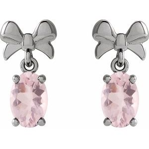Solitaire Bow Earrings