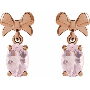 Solitaire Bow Earrings