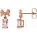 Solitaire Bow Earrings