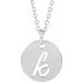 Script Initial Necklace or Pendant