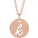Script Initial Necklace or Pendant
