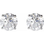 Round 4-Prong Lightweight Stud Earrings