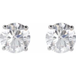 Round 4-Prong Lightweight Stud Earrings