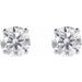 Round 4-Prong Lightweight Stud Earrings