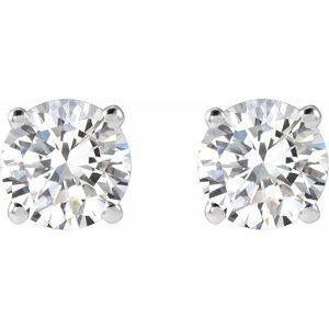Round 4-Prong Lightweight Stud Earrings