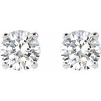 Round 4-Prong Lightweight Stud Earrings