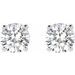 Round 4-Prong Lightweight Stud Earrings