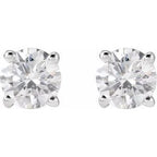 Round 4-Prong Lightweight Stud Earrings
