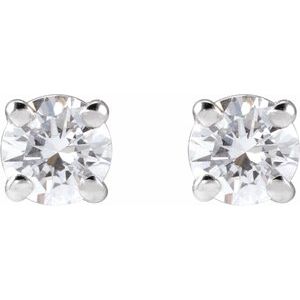 Round 4-Prong Lightweight Stud Earrings