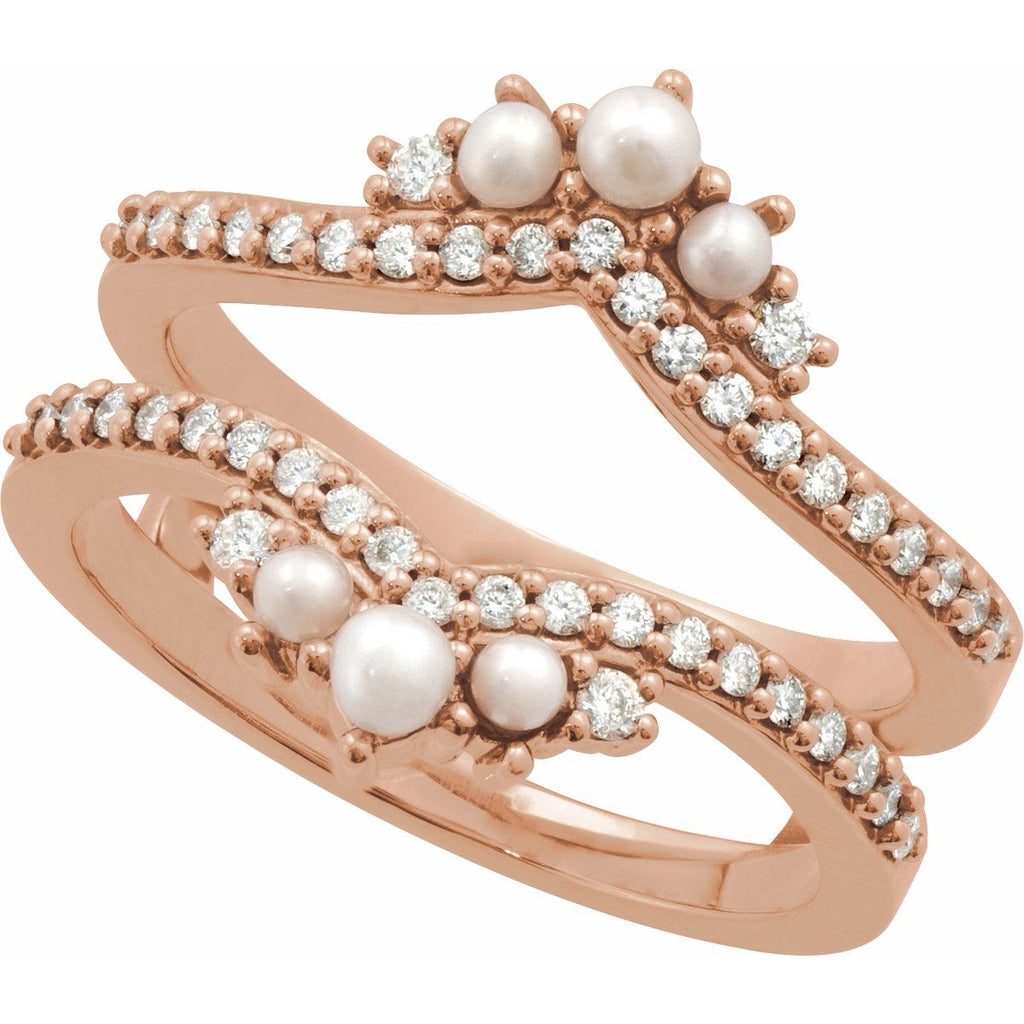 Accented Pearl Ring Guard