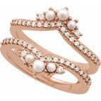 Accented Pearl Ring Guard