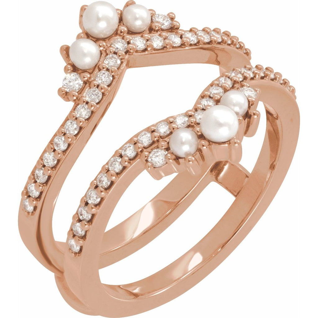 Accented Pearl Ring Guard