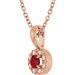 Halo-Style Necklace or Pendant
