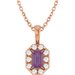 Halo-Style Necklace or Pendant
