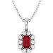 Halo-Style Necklace or Pendant