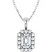 Halo-Style Necklace or Pendant
