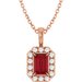 Halo-Style Necklace or Pendant