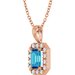 Halo-Style Necklace or Pendant
