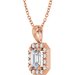 Halo-Style Necklace or Pendant