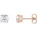 Round 4-Prong Lightweight Stud Earrings