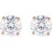 Round 4-Prong Lightweight Stud Earrings