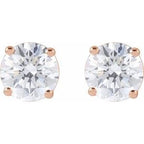 Round 4-Prong Lightweight Stud Earrings