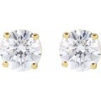 Round 4-Prong Lightweight Stud Earrings