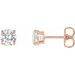 Round 4-Prong Lightweight Stud Earrings