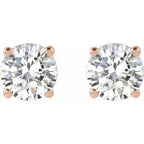 Round 4-Prong Lightweight Stud Earrings