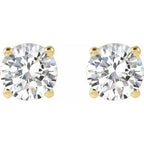 Round 4-Prong Lightweight Stud Earrings
