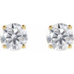 Round 4-Prong Lightweight Stud Earrings