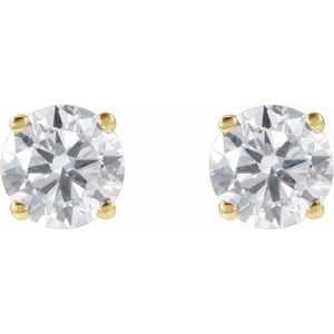 Round 4-Prong Lightweight Stud Earrings