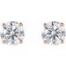 Round 4-Prong Lightweight Stud Earrings