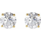 Round 4-Prong Lightweight Stud Earrings