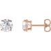 Round 4-Prong Lightweight Stud Earrings