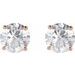 Round 4-Prong Lightweight Stud Earrings