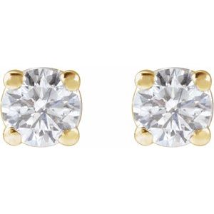 Round 4-Prong Lightweight Stud Earrings