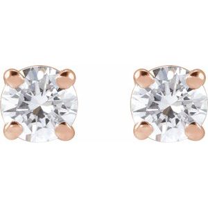 Round 4-Prong Lightweight Stud Earrings