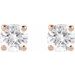 Round 4-Prong Lightweight Stud Earrings