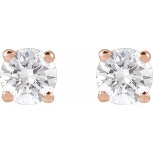 Round 4-Prong Lightweight Stud Earrings