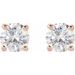 Round 4-Prong Lightweight Stud Earrings