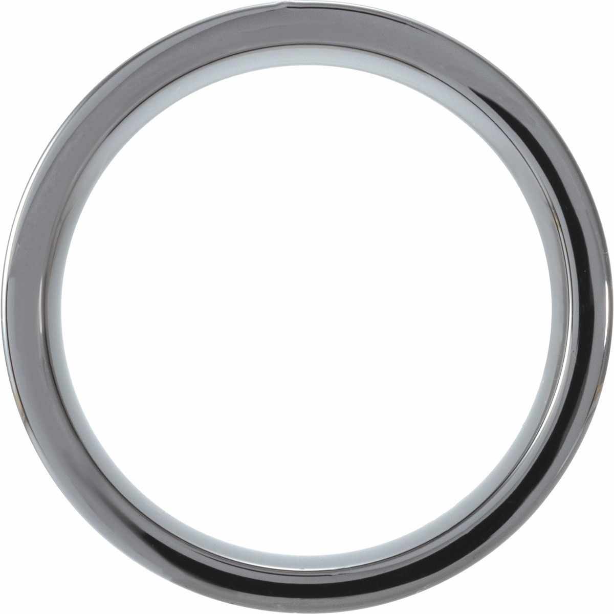 Cypress Wood Inlay Comfort-Fit Flat Band
