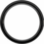 Hickory Wood Inlay Comfort-Fit Flat Band
