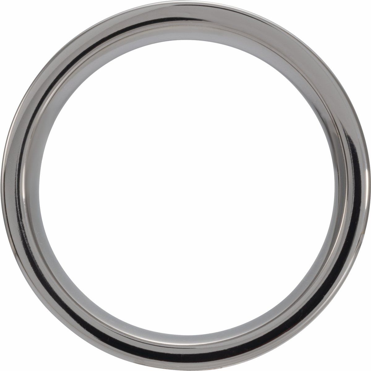 Mesquite Wood Inlay Comfort-Fit Flat Band