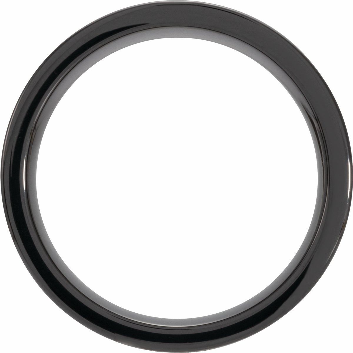 Wenge Wood Inlay Comfort-Fit Flat Band