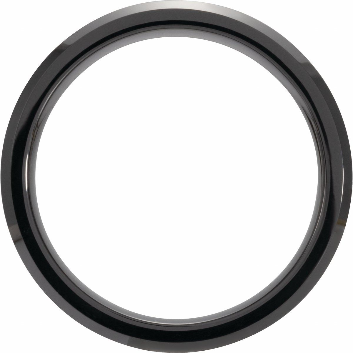 Beveled-Edge Antler Wood Inlay Comfort-Fit Band