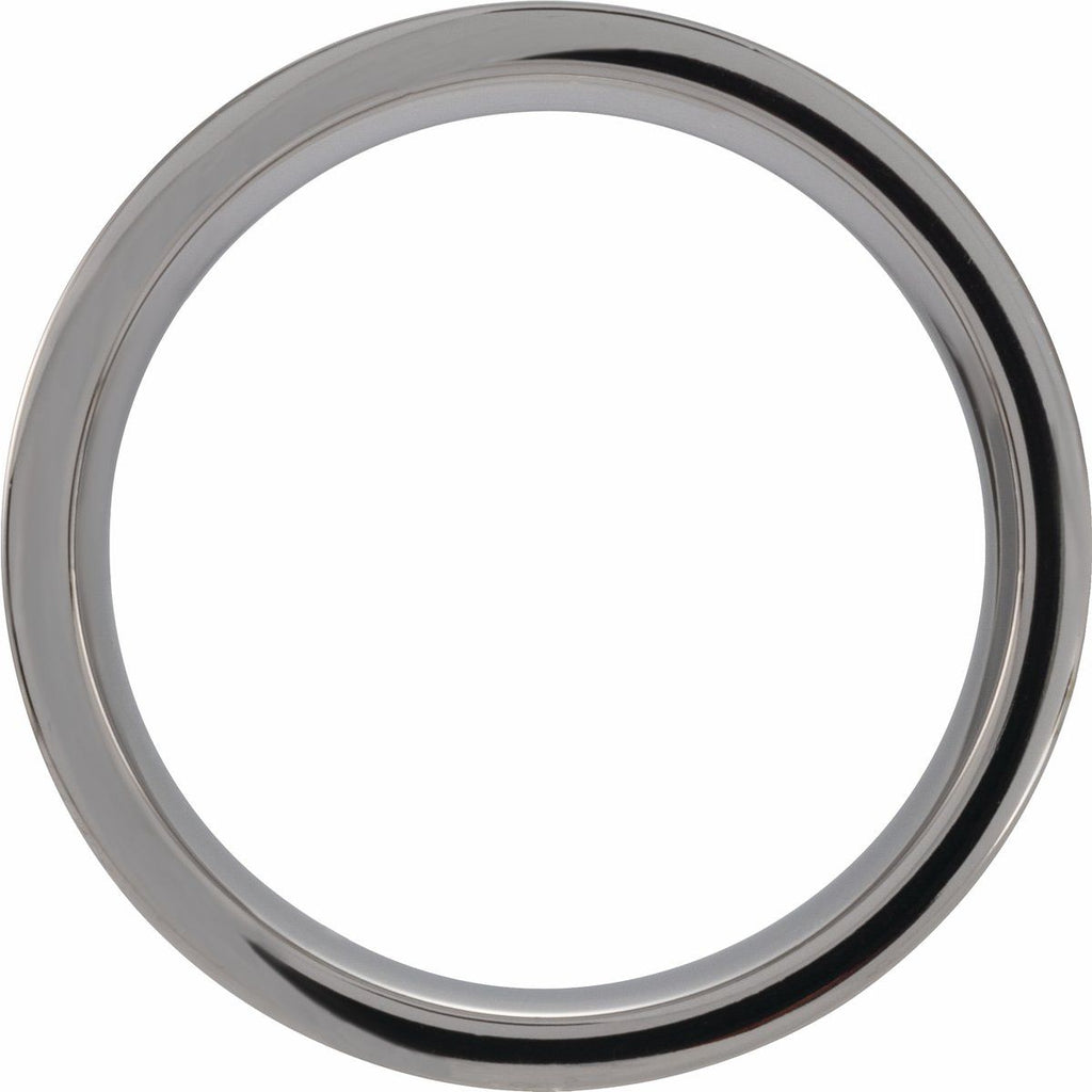 Antler Wood Inlay Comfort-Fit Flat Band with Satin Finish