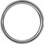 Texas Ebony Wood Inlay Comfort-Fit Flat Band